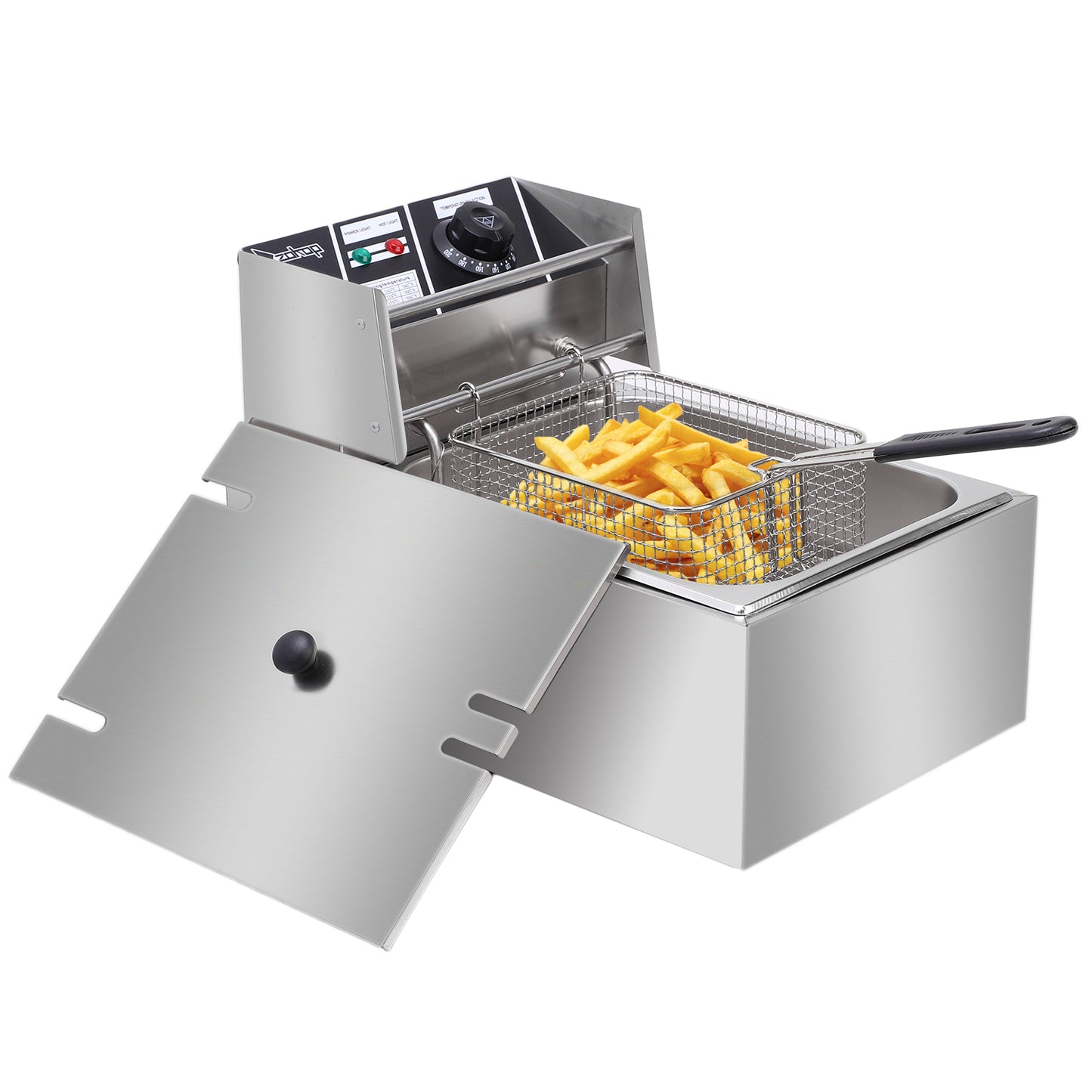 Stainless Steel Single Cylinder Electric Fryer UK Plug