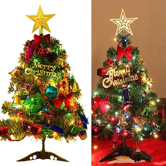 Tabletop Artificial Small Mini Christmas Tree LED Lights Ornament